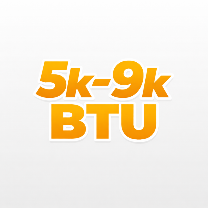 5k–9k BTU (≈0.4–0.75 ton)