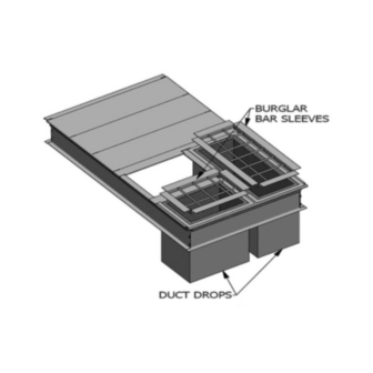 Burglar Bar Sleeves: Includes Supply & Return.