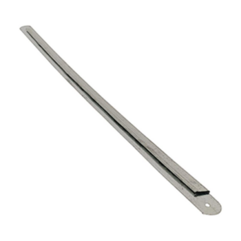 Mounting Bracket, Flanged Boot, 26 in LG, 1 in WD, Silver