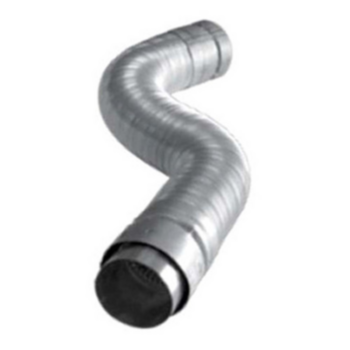 Pipe Adapter, Expandable Flexible Gas Vent, 4 in, Alum