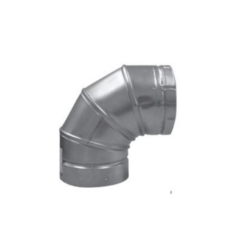 Duct Elbow, Double Wall, Gas Vent, 90 deg, 5 in, Meets UL