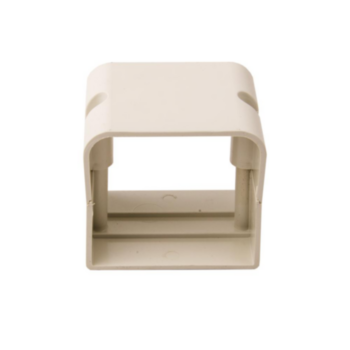 Duct Coupling, Union, 3 in, 2.96 in LG, 2.77 in WD, Plastic