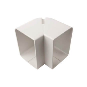 Lineset Cover, SpeediChannel, Outside Vertical Line Set, 90 deg, 4 in, PVC