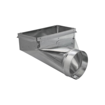 Duct Boot, Register, 6 in Dia, 4 in WD, 8 in LG, 30 gauge