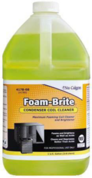 Cleaner, Coil, 1 gal Bottle, Liquid, Yellow, Bland, 32 degF