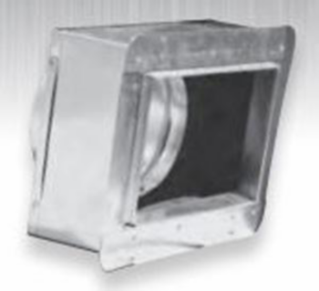Duct Box, Register, 9 in Dia, 8 in WD, 14 in LG, Galv Steel