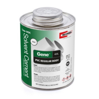 Contact Cement, Low VOC PVC Solvent, 1 Pint Can, Clear