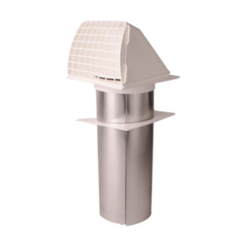Air Vent, Dryer, 4 in ID, Steel/Plastic