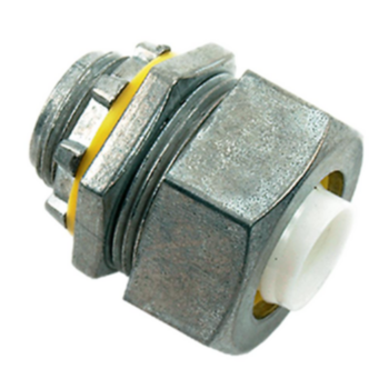 Conduit Connector, Metallic, 0.5 in, Straight Liquid Tite