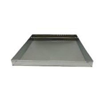 Drain Pan, 22 in WD, 22 in LG, 26 gauge THK, Galv Steel