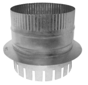 Duct Collar, Ductboard, 12 in Dia, 28 gauge THK, Silver