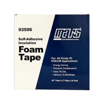 Insulation Tape, Self Adhesive, 30 ft LG, 2 in WD, Black