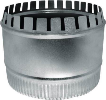 Duct Collar, Long Flat Start, 14 in Dia, 30 gauge THK