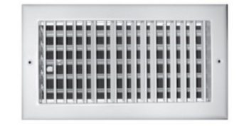 Ceiling Register, Vertical, 12 in x 6 in, Alum, White