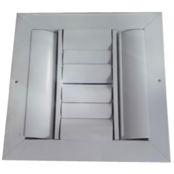 Ceiling Grill, 8 in LG, 8 in WD, Alum Alloy, White