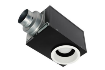Exhaust Fan, Recessed Ventilation/Led Light, 80 cfm