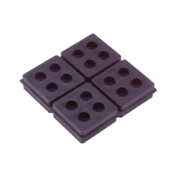 Pad, Iso-Cube Anti-Vibration, Natural Rubber, Black, 2 in WD