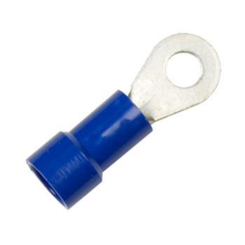 Cable Terminal, Ring Tongue, 16 to 14 AWG, #6 Stud, Vinyl