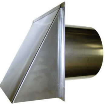 Duct Cap, Sidewall, 4 in, 15.5 in LG, 6.5 in WD, 10.5 in HT