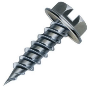 Screw, Self-Piercing, #7, Double, 0.5 in, Steel, Zinc Plated