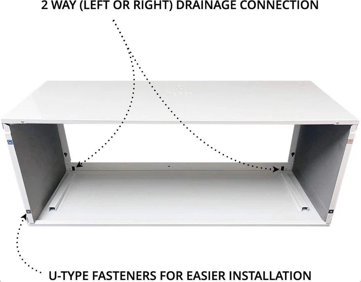 Cooper&Hunter Folded Metal PTAC Wall Sleeve for Packaged Terminal Air Conditioner Coated Insulated Including Condensate Drain Kit