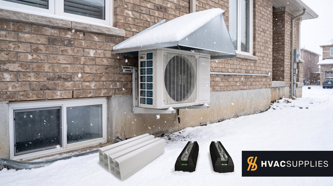 Protecting Your Heat Pump Mini Split Wall Brackets & Snow Hoods