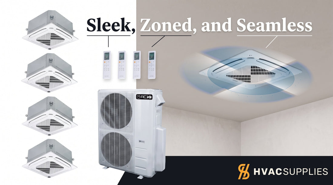 Commercial Heating with 4 Zone Ceiling Cassettes
