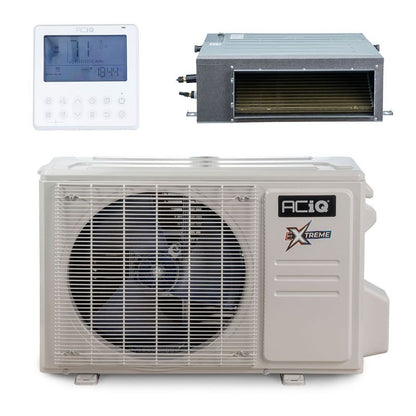 ACIQ 18,000 BTU 18.4 SEER2 ACIQ Single Zone Concealed Duct Mini Split System | Extreme Series - R454B | 230V