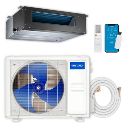 MRCOOL 4th Gen Olympus E Star 18,000 BTU Single Zone Mini Split with Ducted Air Handler and Heat Pump Condenser
