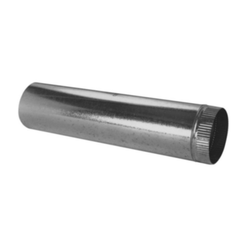 Duct Pipe, Single Wall, Snaplock, 4 in Dia, 5 ft LG, Steel
