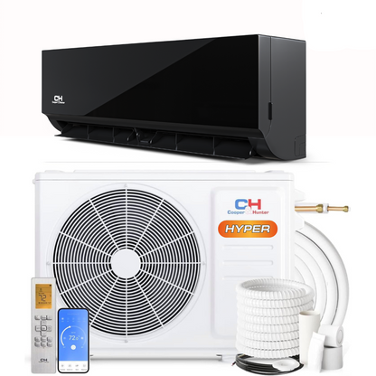 Cooper&Hunter 18,000 BTU Olivia Midnight Hyper Single Zone Wall Mount Minisplit Heat Pump System R454B 230V