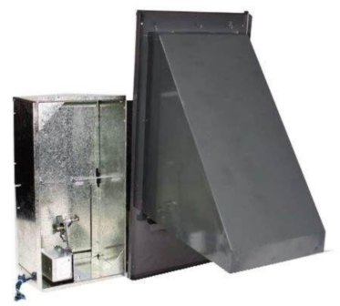 Duct Damper, Motorized Downflow Air, 17.5 in LG, 12.5 in WD
