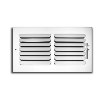 Blade, 1-Way Supply Curved, 10 in WD, 4 in HT, Steel, White