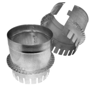 Duct Collar, Board Snap, 9 in Dia, 6.625 in LG, 28 gauge THK