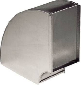 Duct Elbow, Flat, Broadway, Shortway, Square Throat, 90 deg, 26 Ga