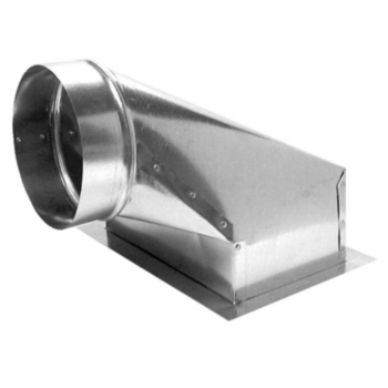 Duct Box, 8 in Dia, 6 in WD, 14 in LG, 30 gauge THK, 90deg