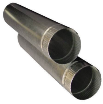 Duct Damper, Two Quad, 5 in Dia, 26 gauge, Hot Dipped Galv