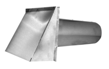 Duct Vent, Screened Side Wall, 6 in, Hot Dipped Galv Steel