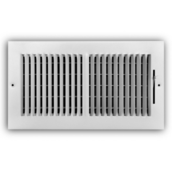 Ceiling Register, 2-Way Stamped, 14 in x 8 in, Steel, White