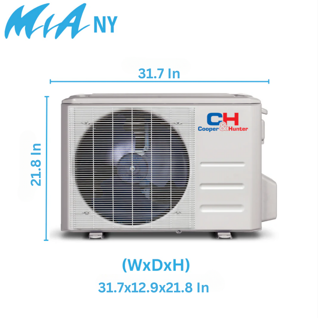 Cooper&Hunter 24,000 BTU Mia Single Zone Wall Mount Minisplit Heat Pump System R410A 230V