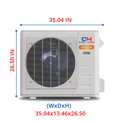 Cooper&Hunter 18,000 BTU Hyper Single Zone Slim Duct Ducted Minisplit Heat Pump System R454B 230V