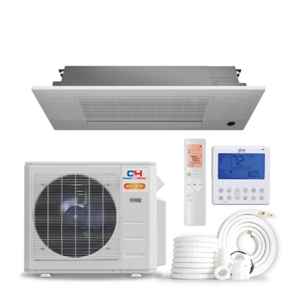Cooper&Hunter 12,000 BTU Hyper Single Zone One-Way Cassette Minisplit Heat Pump System R454B 230V