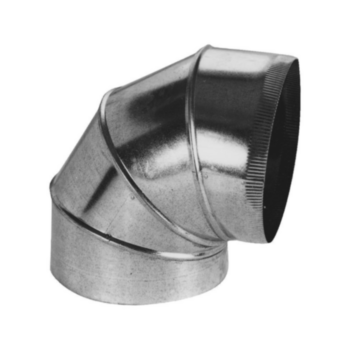 Duct Elbow, Adjustable, Round, 90 deg, 5 in, 30 Ga