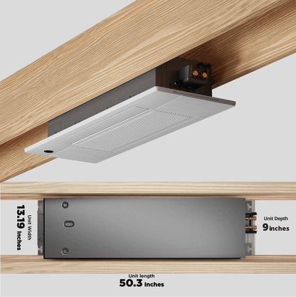 Cooper&Hunter 4-Zone Ductless Mini Split AC & Heat Pump 36000 BTU (6K+12K+12K+12K), One-Way Ceiling Cassettes Units, 230V