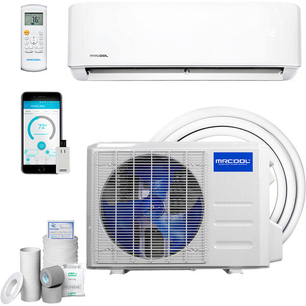 MRCOOL Mini Split - Advantage Series 5th Gen 115V (0.75 TON) 21.5 SEER2 Ductless Air Conditioner and Heat Pump wit Gen 9,000 BTUh Quiet Wall Mount, Wi-Fi and Complete Inverter High Wall System, 16FT Installation Kit Included -  A-09-HP-115D-O