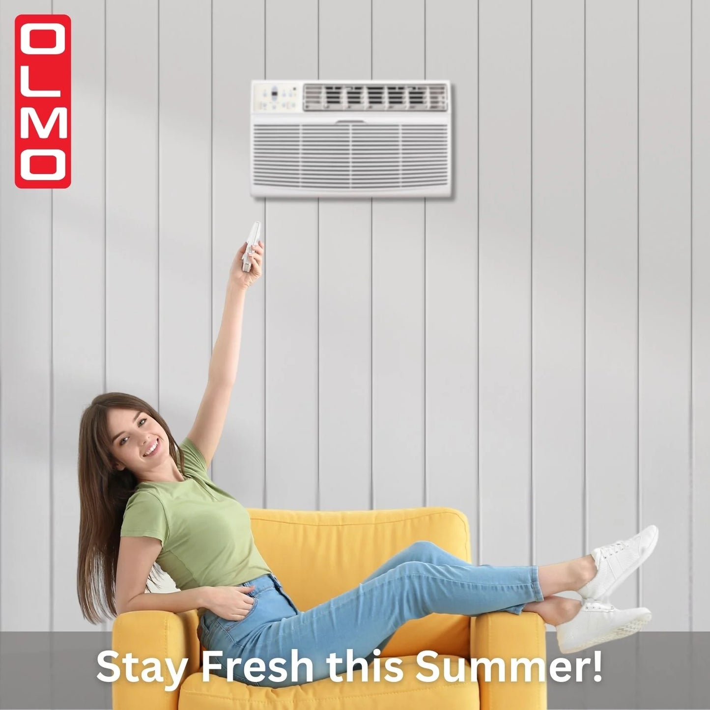 Olmo 12,000 BTU Smart Window / TTW Through-Wall AC – Cool Only 230V