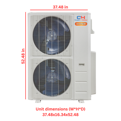 Cooper&Hunter 48,000 BTU Hyper Single Zone Slim Duct Ducted Minisplit Heat Pump System R410A 230V