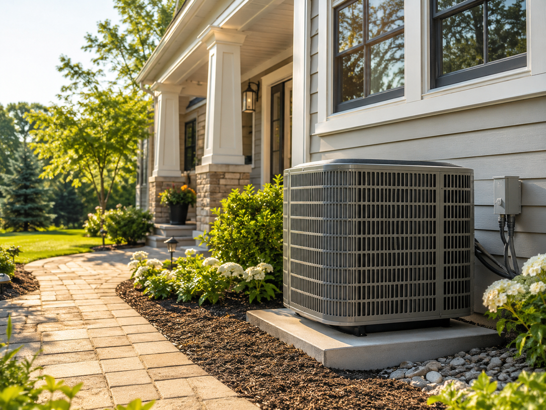 HVAC equipment outside a home
