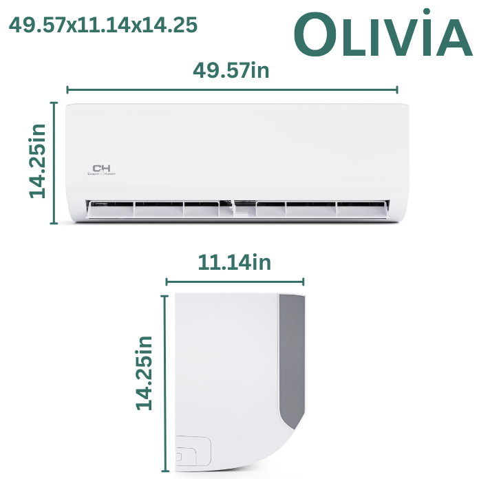 Cooper&Hunter 36,000 BTU Olivia Single Zone Wall Mount Minisplit Heat Pump System R454B 230V