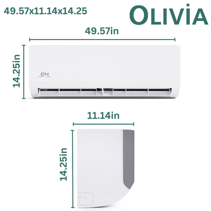 Cooper&Hunter 36,000 BTU Olivia Single Zone Wall Mount Minisplit Heat Pump System R454B 230V